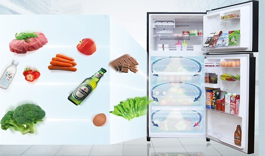 luồng khí xoáy của tủ Lạnh Inverter Toshiba GR-AG46VPDZ-XG