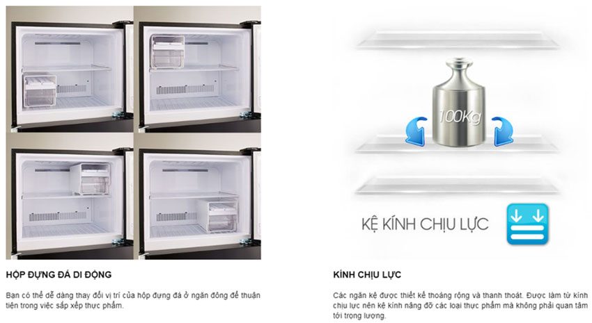 Tủ lạnh hai cửa Inverter sharp SJ-XP405PG-BR - Hàng chính hãng