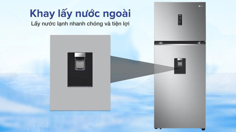 Tủ lạnh LG inverter 374 lít GN-D372PSA - Hàng chính hãng