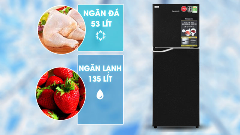Tủ lạnh Panasonic Inverter 188 lít NR-BA229PKVN - Hàng chính hãng