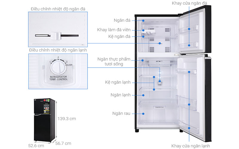 Tủ lạnh Panasonic Inverter 188 lít NR-BA229PKVN - Hàng chính hãng