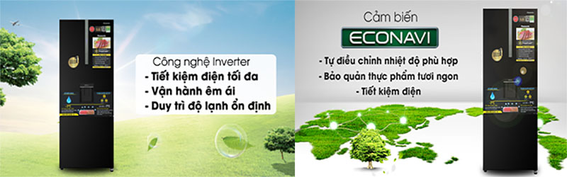 Tủ lạnh Panasonic Inverter 417 lít NR-BX471GPKV - Hàng chính hãng