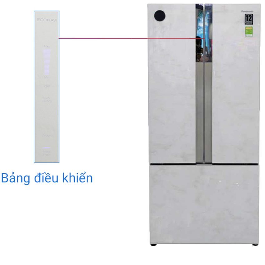 bảng điều khiển của tủ lạnh Panasonic NR-CY558GMVN