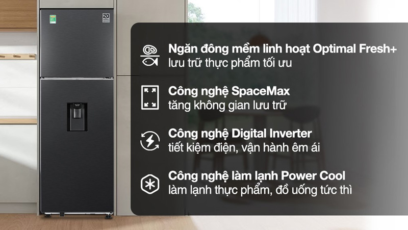 Tủ lạnh Samsung Inverter 345L RT35CG5544B1SV - Hàng chính hãng