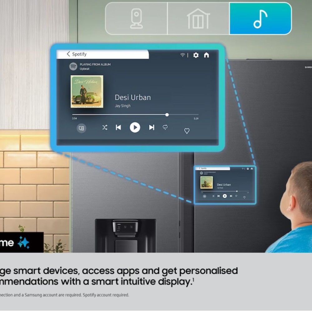 Tủ lạnh Samsung inverter 615 lít Side By Side AI Home RS90F64EDTEU - Hàng chính hãng