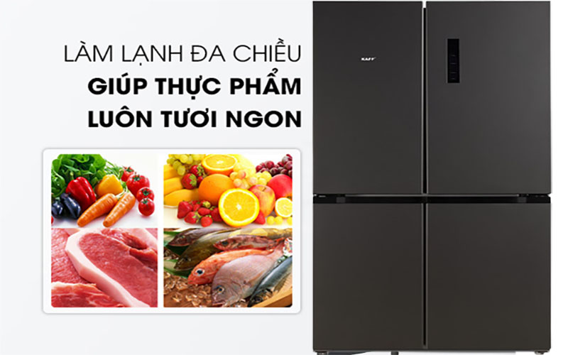 Tủ lạnh Side By Side Kaff KF-BCD446W - Hàng chính hãng