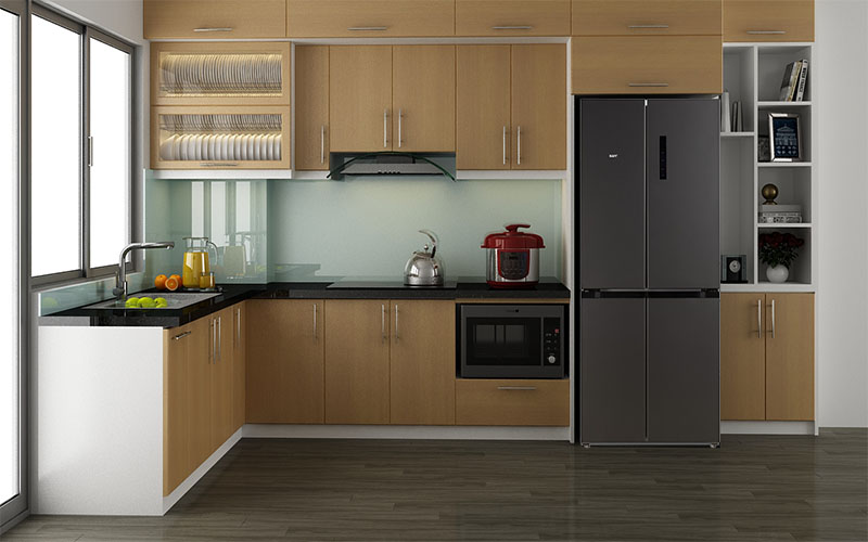 Tủ lạnh Side By Side Kaff KF-BCD446W - Hàng chính hãng