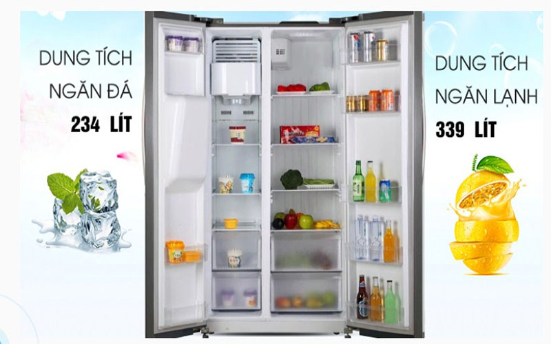 Tủ lạnh Side By Side Kaff KF-BCD606WHIT - Hàng chính hãng