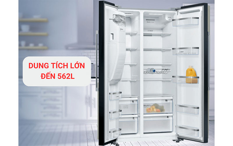 Tủ lạnh Side by Side 562 lít Bosch KAD93ABEP - Hàng chính hãng
