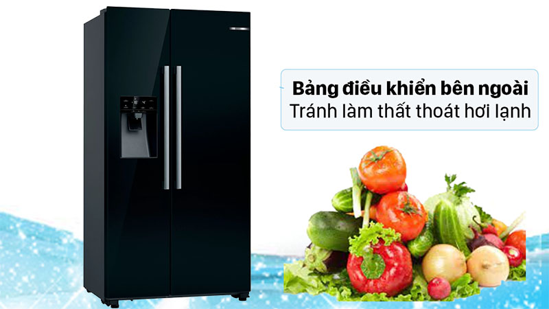 Bảng điều khiển của Tủ lạnh Side by Side Bosch KAD93VBFP