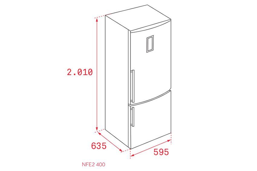 Tủ lạnh Teka NFE2 400 INOX - Hàng chính hãng