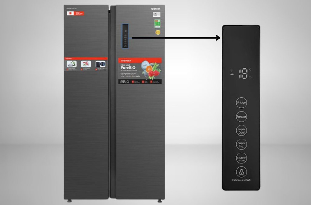 Tủ lạnh Toshiba inverter 555 lít GR-RS696WI-PMV(60)-AG - Hàng chính hãng