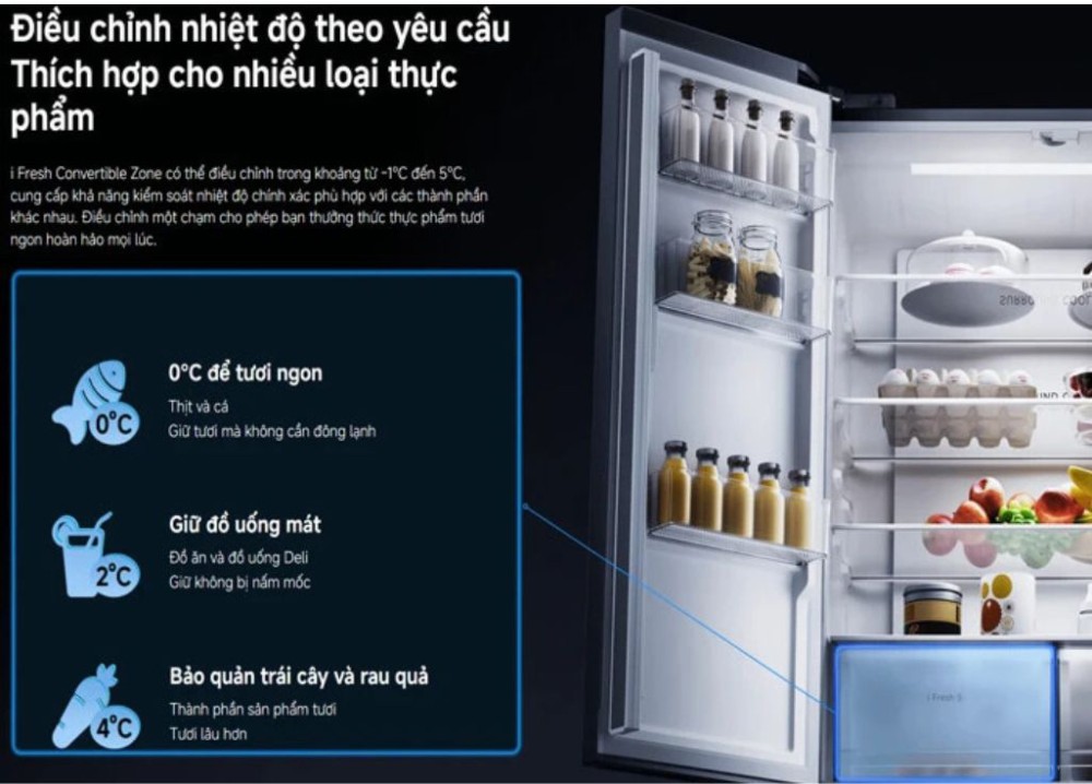 Tủ lạnh Xiaomi Mijia Cross Door 510 lít MRC51HMPAVN - Hàng chính hãng