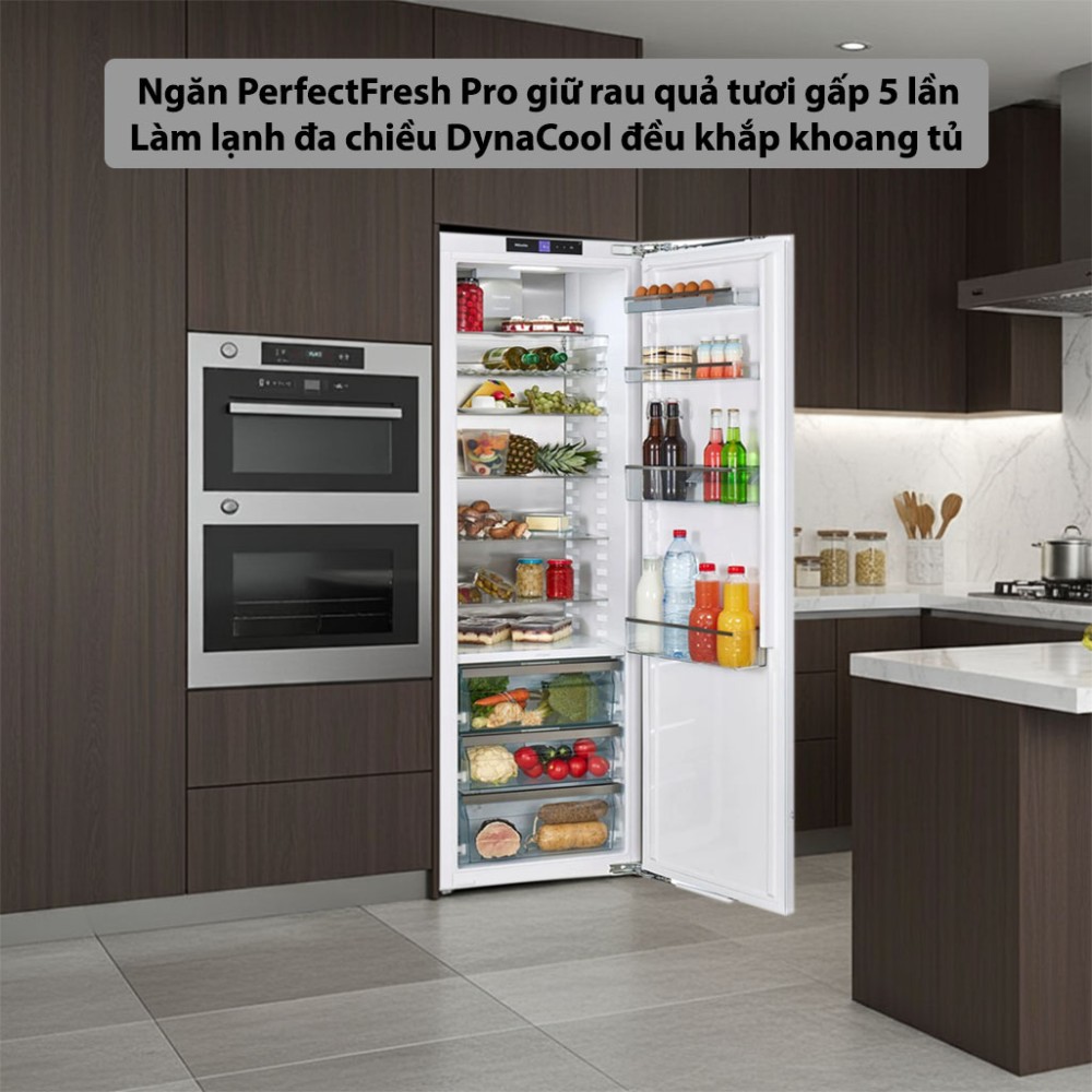 Tủ lạnh âm tủ Miele 294 lít Cooler K 7747 C 125 Gala Ed ngăn bảo quản công nghệ hiện đại, hiệu suất cao