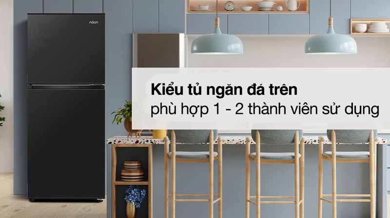 Tủ lạnh Aqua 130 lít AQR-T160FA(BS) - Hàng chính hãng