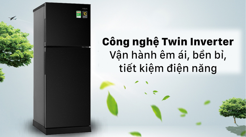 Tủ lạnh Aqua Inverter 186 lít AQR-T219FA - Hàng chính hãng