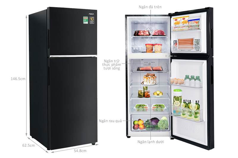 Tủ lạnh Aqua Inverter AQR-T259FA (FB) - Hàng chính hãng