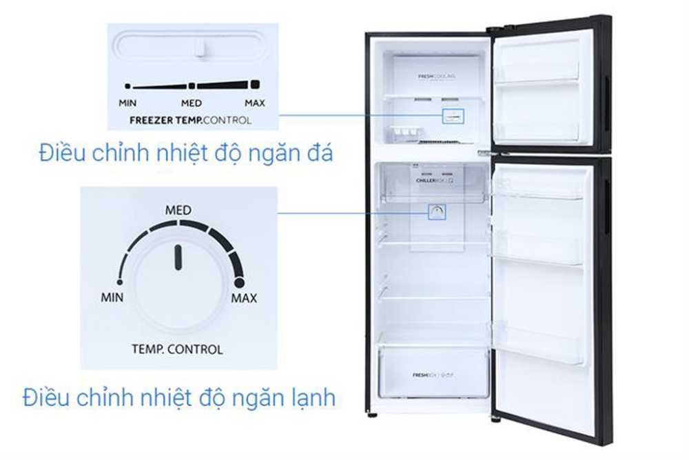 Tủ lạnh Aqua Inverter 236 lít AQR-T260FA(FB) - Hàng chính hãng