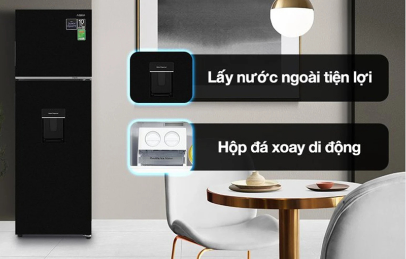 Tủ lạnh Aqua Inverter 328 lít AQR-T380FA(WGB) - Hàng chính hãng