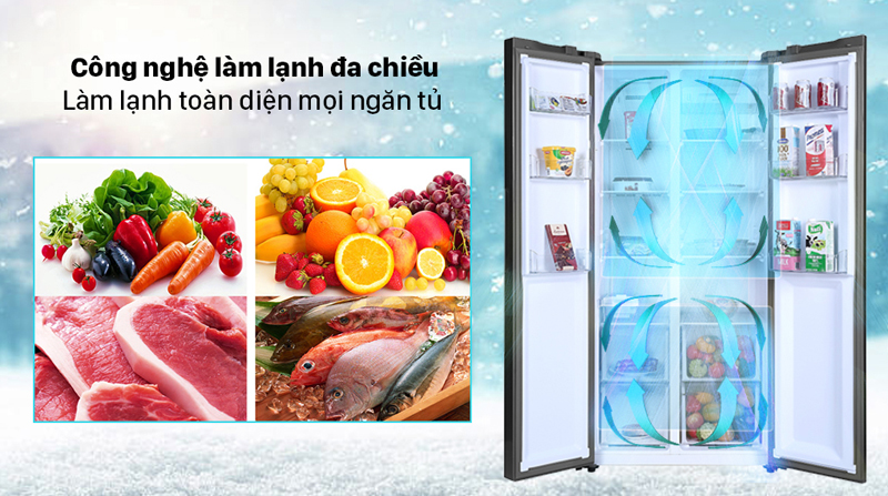 Tủ lạnh Aqua Inverter 480 lít AQR-S480XA(SG) - Hàng chính hãng