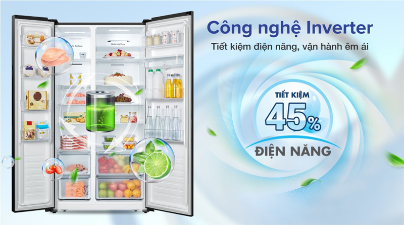 Tủ lạnh Casper Inverter 551 lít RS 575VBW - Hàng chính hãng