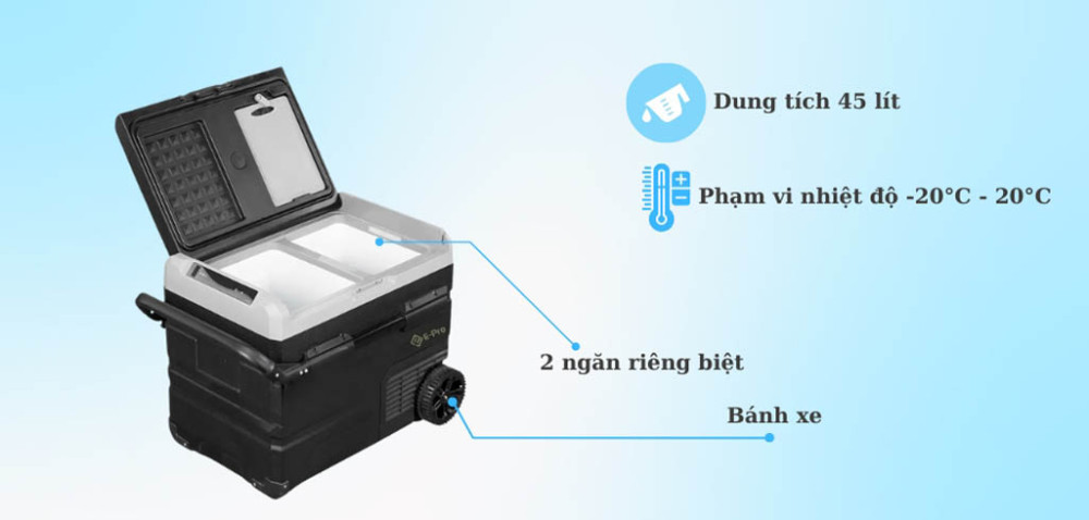 Tủ lạnh di động E-pro VEP-PF-A-TWW45 - Hàng chính hãng