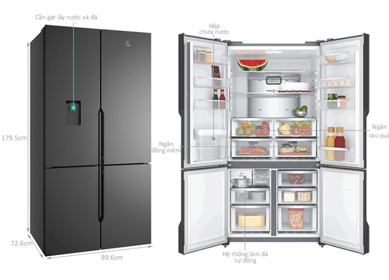 Tủ lạnh Electrolux inverter 562 lít EQE5660A-B - Hàng chính hãng