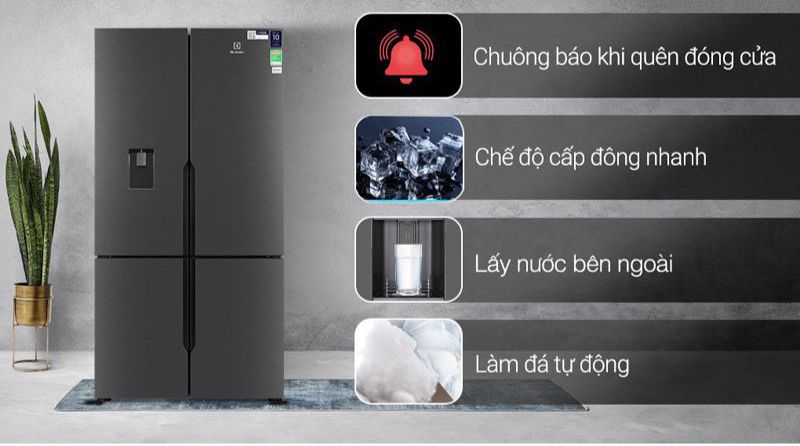 Tủ lạnh Electrolux inverter 562 lít EQE5660A-B - Hàng chính hãng