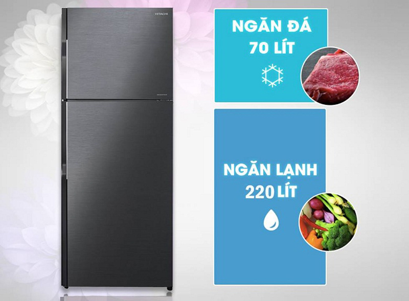 Tủ lạnh 2 cánh Hitachi H350PGV7-BBK - Hàng chính hãng