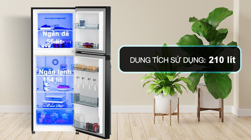 Tủ lạnh Hitachi Inverter 210 lít HRTN5230MUVN - Hàng chính hãng