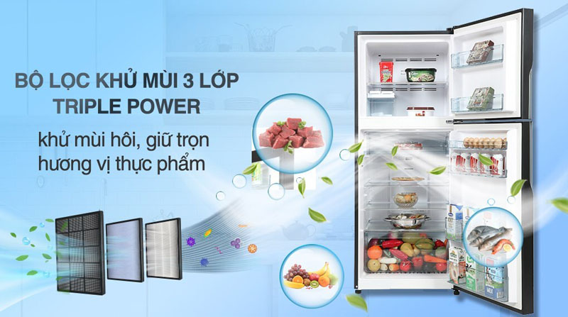 Tủ lạnh Hitachi Inverter 339 lít R-FVX450PGV9 GBK - Hàng chính hãng