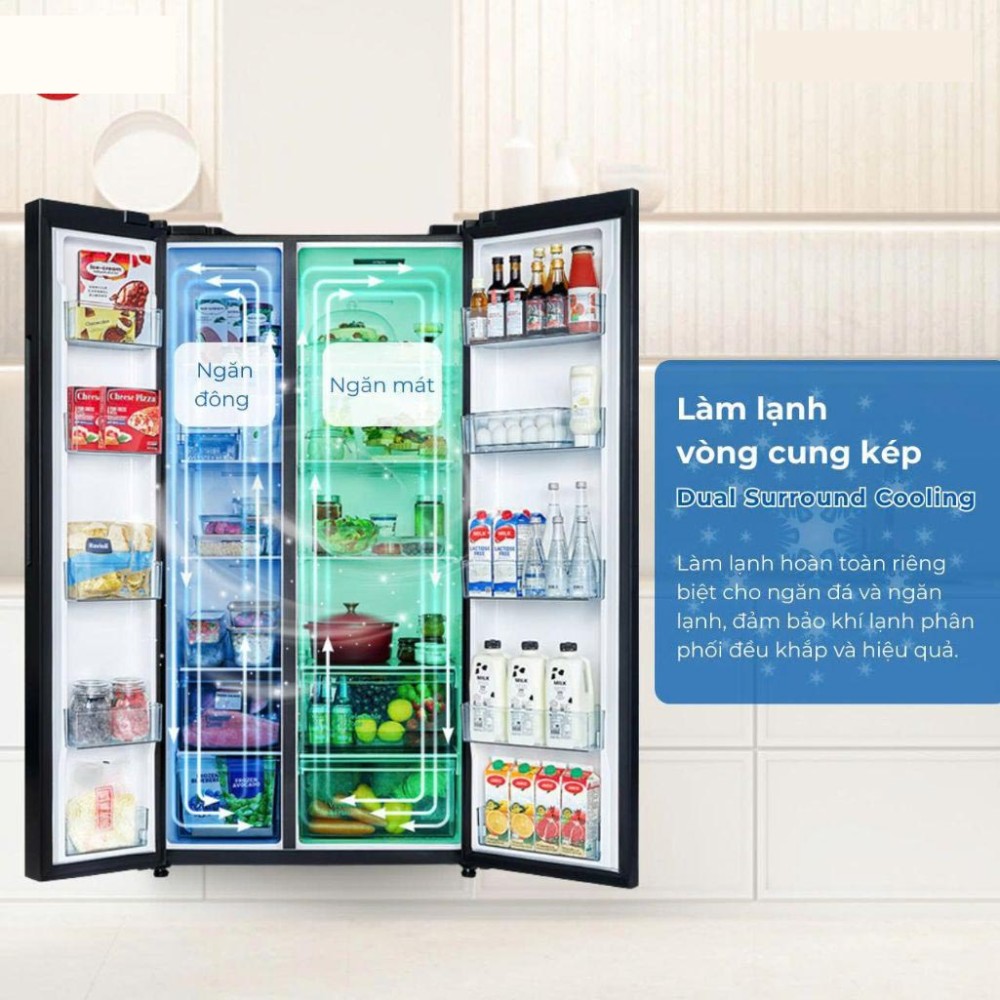 Tủ lạnh Hitachi inverter 656 lít HRSN9713ESMGWVN - Hàng chính hãng