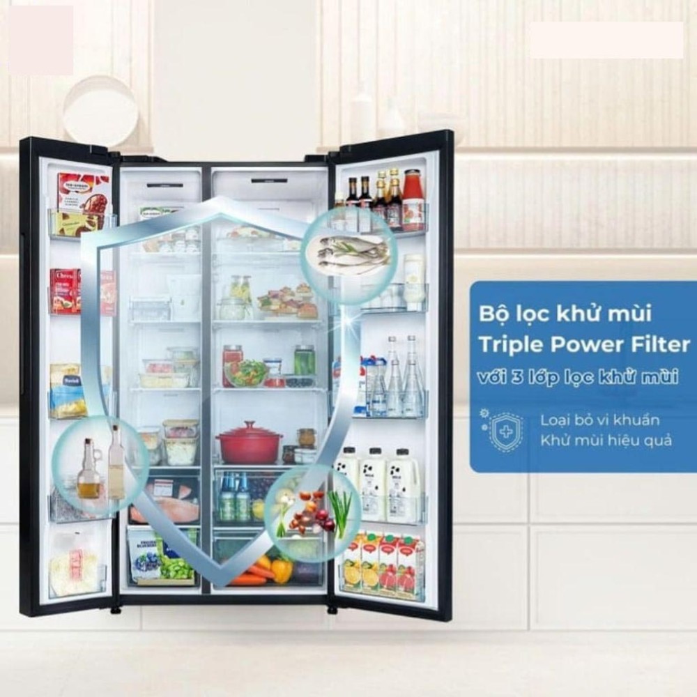 Tủ lạnh Hitachi inverter 656 lít HRSN9713ESMGWVN - Hàng chính hãng