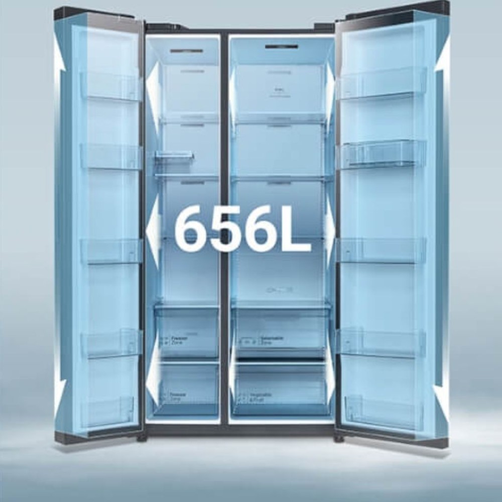 Tủ lạnh Hitachi inverter 656 lít HRSN9713ESGBKVN - Hàng chính hãng