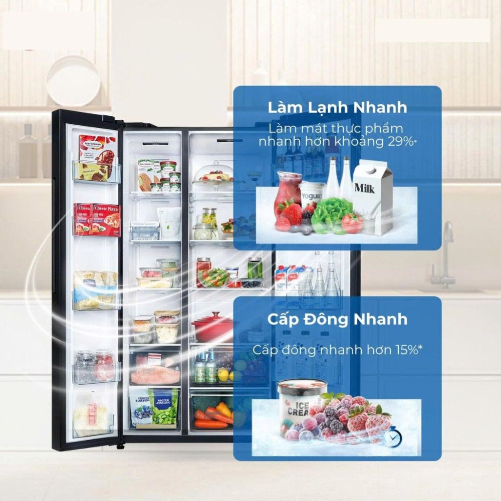 Tủ lạnh Hitachi inverter 656 lít HRSN9713ESGBKVN - Hàng chính hãng