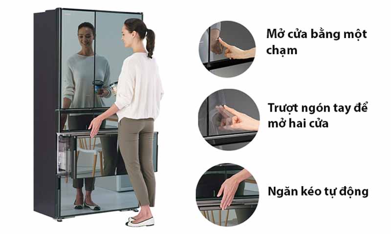 Tủ lạnh Hitachi inverter Multi Door R-ZX740KV X - Hàng chính hãng