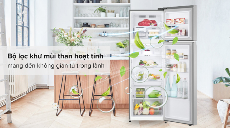 Tủ lạnh LG Inverter 266 lít GV-B262BL - Hàng chính hãng