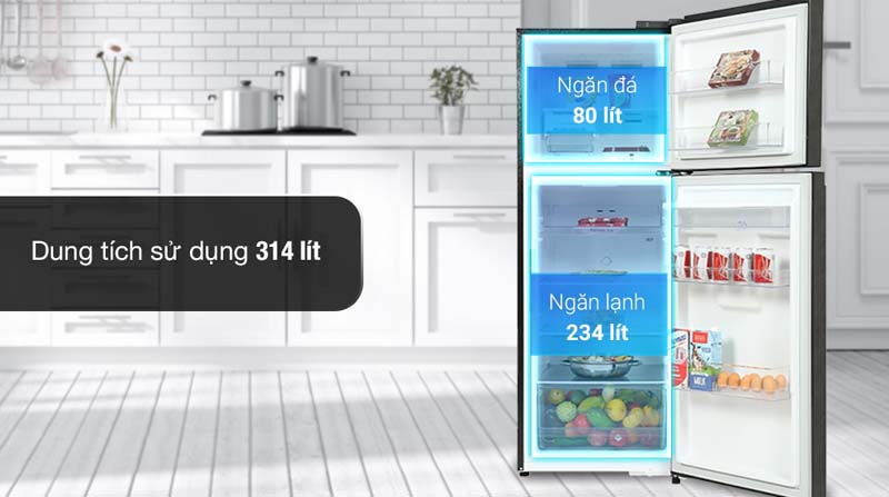 Tủ lạnh LG Inverter 314 Lít GN-D312BL - Hàng chính hãng