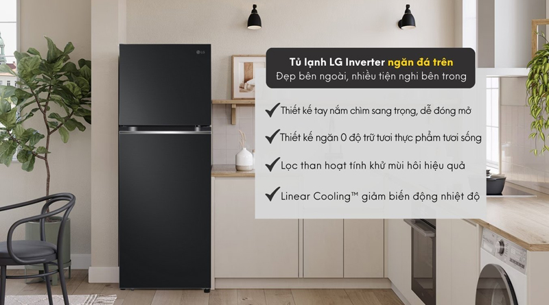 Tủ lạnh LG inverter LTB31BLM  - Hàng chính hãng