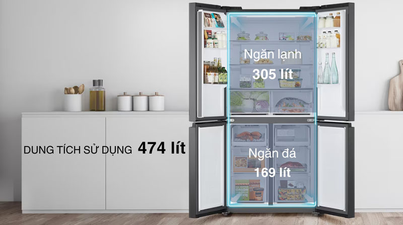 Tủ lạnh LG Inverter 474 lít Multi Door LFB47BLG - Hàng chính hãng