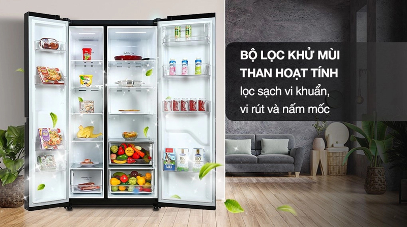Tủ lạnh LG Inverter 519 lít GR-B256BL - Hàng chính hãng