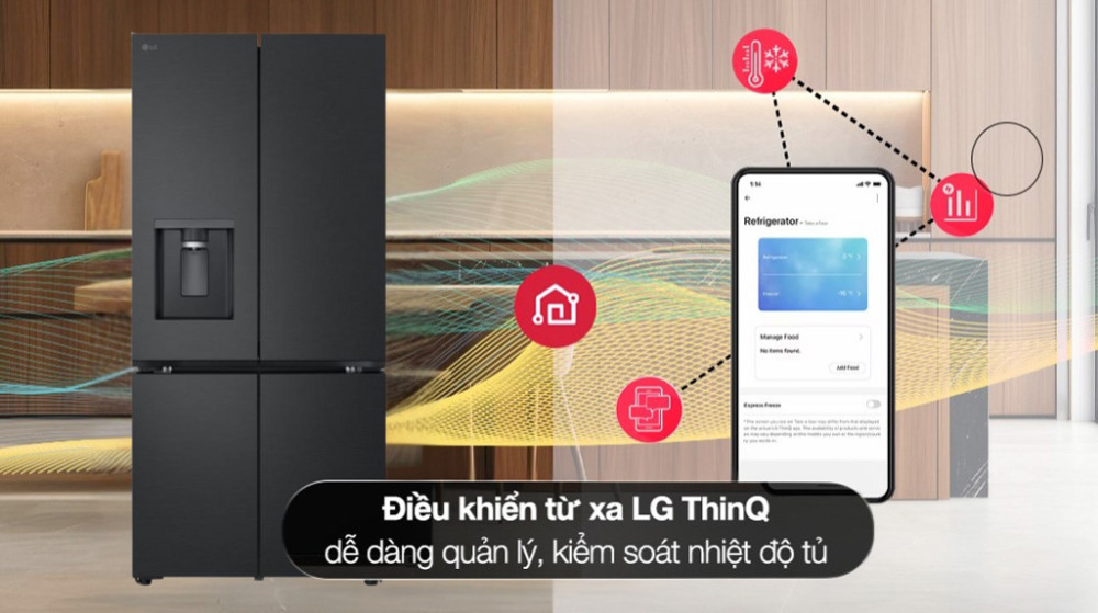 Tủ lạnh LG Inverter 571 lít Multi Door LFD58BLMA - Hàng chính hãng