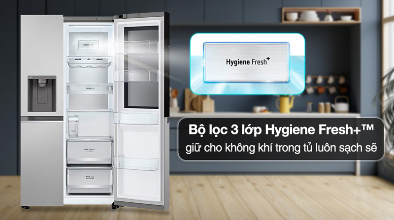 Bộ lọc Hygiene Fresh+™ có tác dụng ngăn ngừa mùi hôi, hạn chế sự phát triển của vi khuẩn,