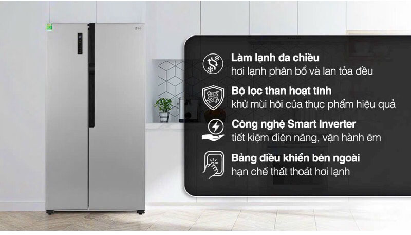 Tủ lạnh LG Inverter 519 Lít GR-B256JDS - Hàng chính hãng