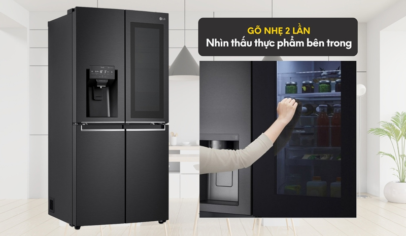 Công nghệ InstaView Door-in-Door - gõ cửa 2 lần, nhìn thấu bên trong tủ