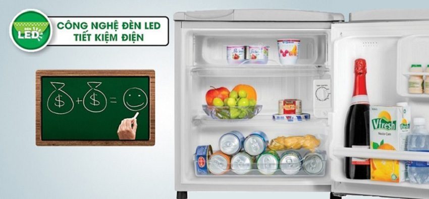 Tủ lạnh mini Aqua AQR-55ER (SS) - Hàng chính hãng