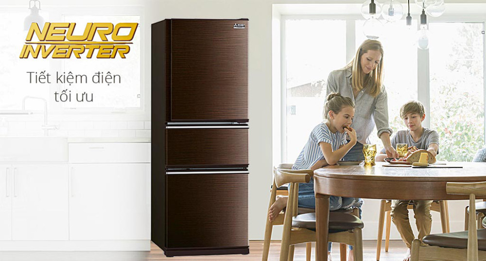 Tủ lạnh Mitsubishi Electric inverter 272 lít MR-CX35EM-BRW-V - Hàng chính hãng