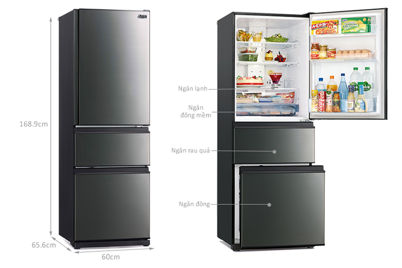 Tủ lạnh Mitsubishi Electric MR-CX41ER-BST-V - Hàng chính hãng