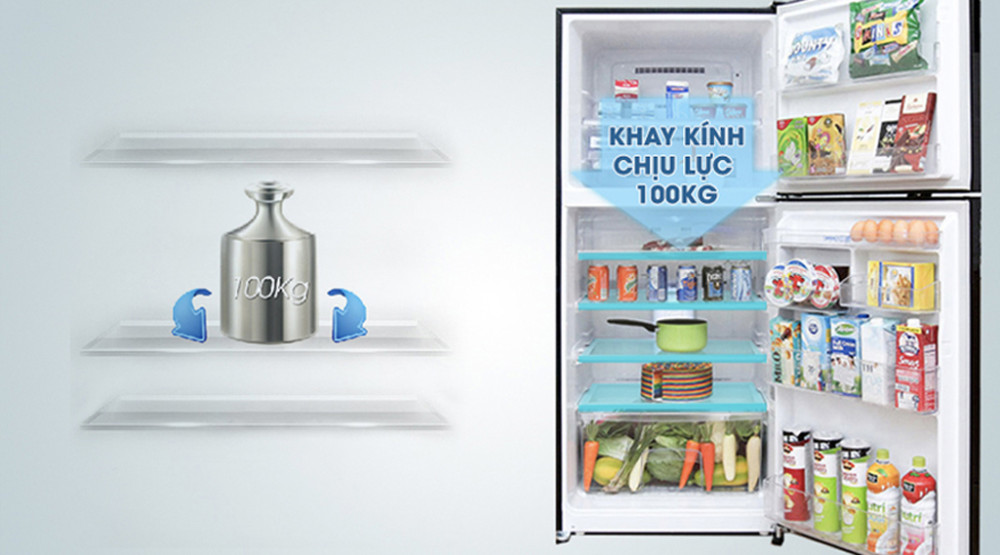 Tủ lạnh Mitsubishi inverter 376 lít MR-FX47EN-GBK - Hàng chính hãng