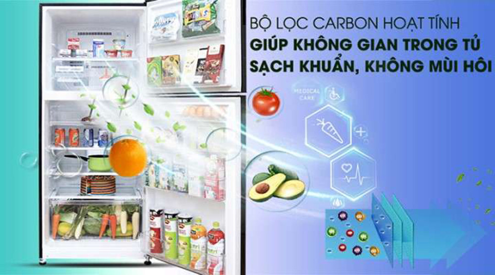 Tủ lạnh Mitsubishi inverter 376 lít MR-FX47EN-GBK - Hàng chính hãng